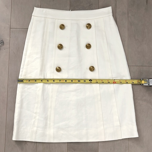 JCrew Pleated Front Sailor Skirt Stretch Linen, 0 - Picture 5 of 8